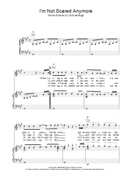 page one of I'm Not Scared Anymore (Piano, Vocal & Guitar Chords)