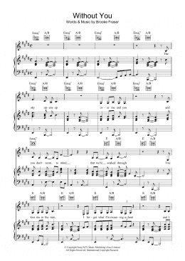 page one of Without You (Piano, Vocal & Guitar Chords)