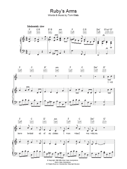 page one of Ruby's Arms (Piano, Vocal & Guitar Chords)