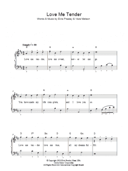 page one of Love Me Tender (Easy Piano)