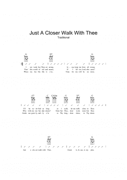 page one of Just A Closer Walk With Thee (Ukulele Chords/Lyrics)