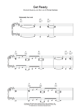 page one of Get Ready (Piano, Vocal & Guitar Chords)