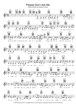 page one of Please Don't Ask Me (Lead Sheet / Fake Book)