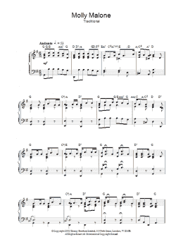 page one of Molly Malone (Piano Solo)