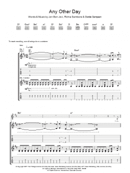 page one of Any Other Day (Guitar Tab)