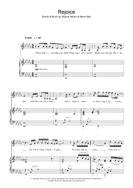 page one of Rejoice (Piano, Vocal & Guitar Chords)
