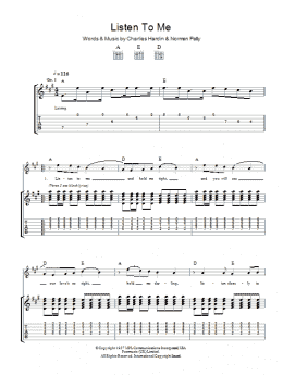 page one of Listen To Me (Guitar Tab)