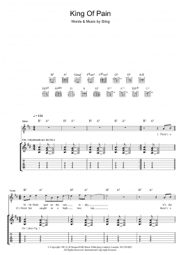 page one of King Of Pain (Guitar Tab)