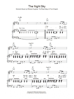 page one of The Night Sky (Piano, Vocal & Guitar Chords)