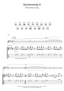 page one of Synchronicity II (Guitar Tab)