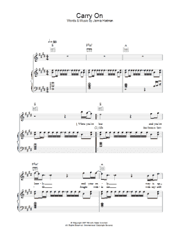 page one of Carry On (Piano, Vocal & Guitar Chords)