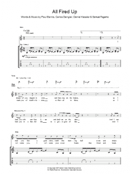 page one of All Fired Up (Guitar Tab)