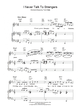 page one of I Never Talk To Strangers (Piano, Vocal & Guitar Chords)