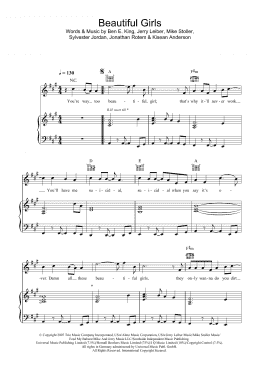 page one of Beautiful Girls (Piano, Vocal & Guitar Chords)