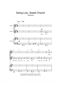page one of Swing Low, Sweet Chariot (arr. Rick Hein) (Choir)