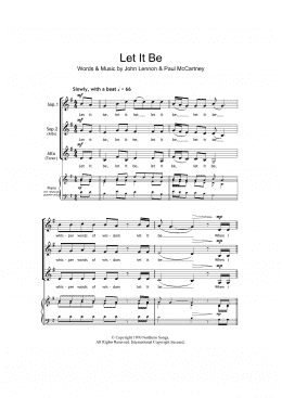 page one of Let It Be (arr. Barrie Carson Turner) (SSA Choir)
