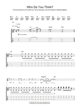 page one of Who Do You Think (Guitar Tab)