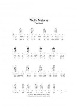 page one of Molly Malone (Ukulele Chords/Lyrics)