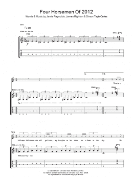 page one of Four Horsemen Of 2012 (Guitar Tab)