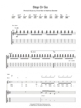 page one of Stop Or Go (Guitar Tab)