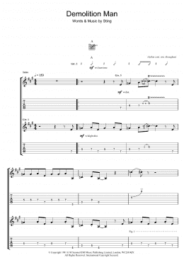 page one of Demolition Man (Guitar Tab)