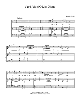 page one of Vieni, Vieni O Mio Diletto (Piano & Vocal)