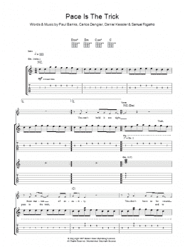page one of Pace Is The Trick (Guitar Tab)