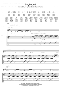 page one of Skybound (Guitar Tab)