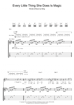 page one of Every Little Thing She Does Is Magic (Guitar Tab)