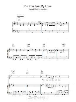 page one of Do You Feel My Love (Piano, Vocal & Guitar Chords)