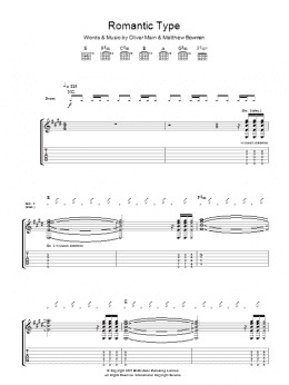 page one of Romantic Type (Guitar Tab)