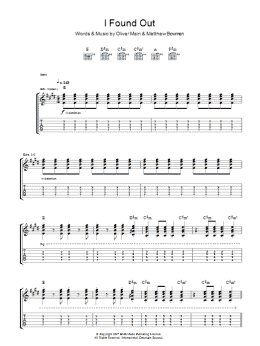 page one of I Found Out (Guitar Tab)