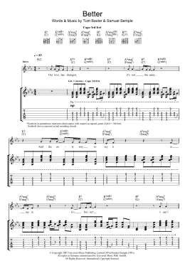page one of Better (Guitar Tab)