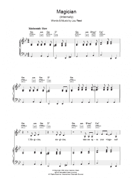 page one of Magician (Piano, Vocal & Guitar Chords)
