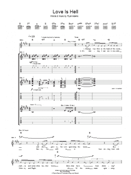 page one of Love Is Hell (Guitar Tab)