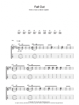 page one of Fall Out (Guitar Tab)