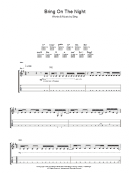 page one of Bring On The Night (Guitar Tab)