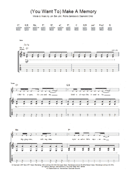 page one of (You Want To) Make A Memory (Guitar Tab)