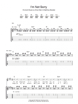 page one of I'm Not Sorry (Guitar Tab)