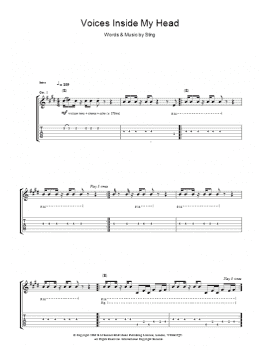 page one of Voices Inside My Head (Guitar Tab)