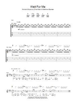 page one of Wait For Me (Guitar Tab)
