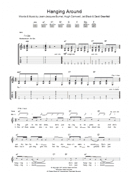page one of Hanging Around (Guitar Tab)