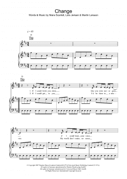 page one of Change (Piano, Vocal & Guitar Chords)