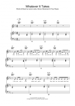 page one of Whatever It Takes (Piano, Vocal & Guitar Chords)