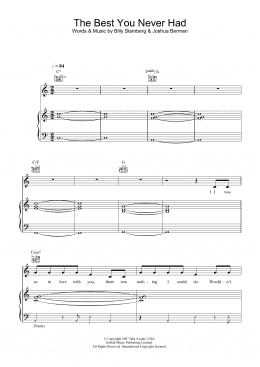 page one of The Best You Never Had (Piano, Vocal & Guitar Chords)