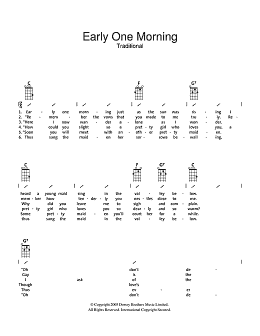 page one of Early One Morning (Guitar Chords/Lyrics)