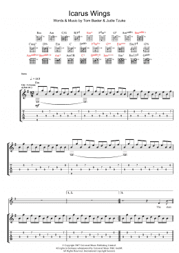 page one of Icarus Wings (Guitar Tab)