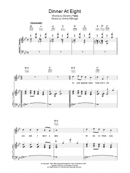 page one of Dinner At Eight (Piano, Vocal & Guitar Chords)