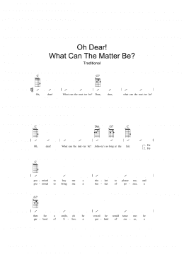 page one of Oh Dear What Can The Matter Be? (Ukulele Chords/Lyrics)