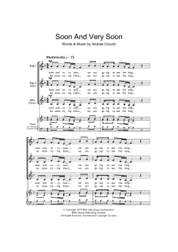 page one of Soon And Very Soon (arr. Barrie Carson Turner) (SSA Choir)